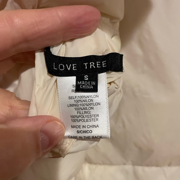 Love Tree Cream OR Orange Reversible Puffer Vest - Picture 5 of 5